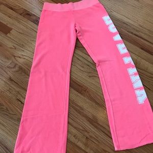 PINK Victoria’s Secret Neon Coral Sweatpants